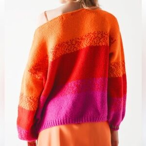 Q2 Cardigan Open Front Multicolored Size Medium
Wool‎ Blend